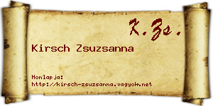 Kirsch Zsuzsanna névjegykártya