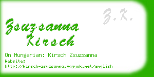 zsuzsanna kirsch business card